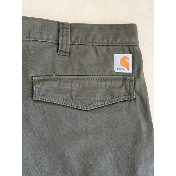 NWT Carhartt Rugged Flex Rigby Relaxed Fit Cargo 11" Shorts - Size 44 - Green - Picture 9 of 11